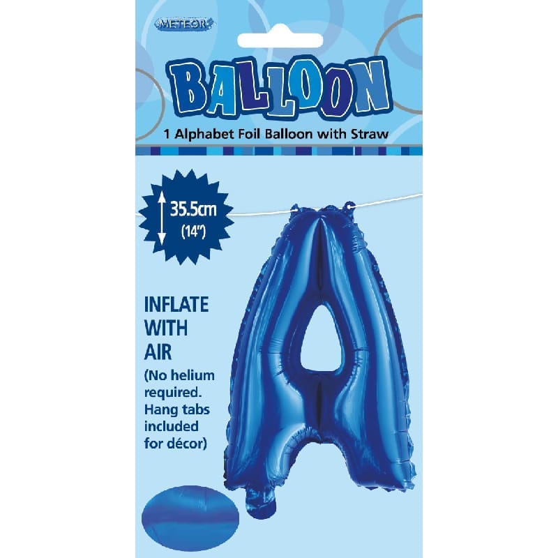 Foil Mini Shape 35cm Letter Blue A