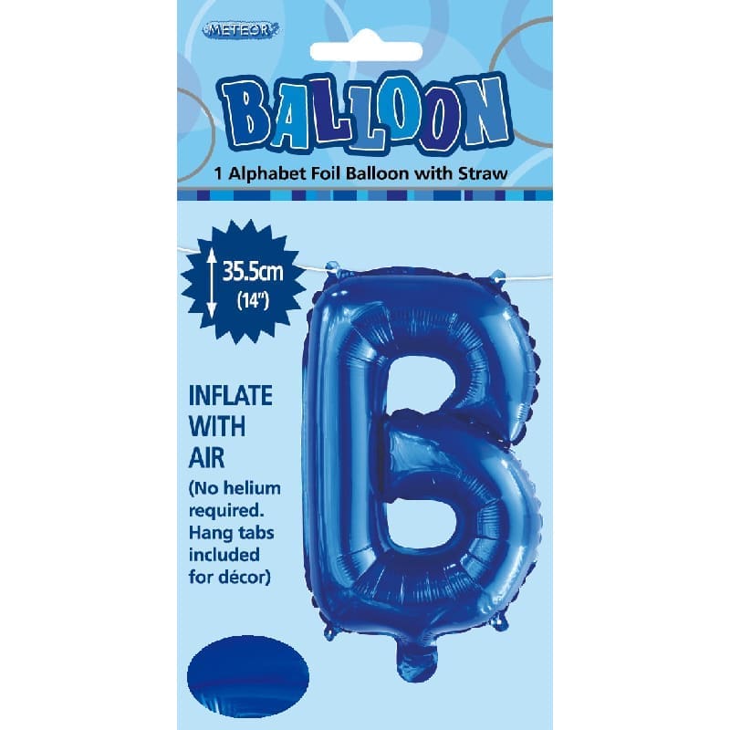 Foil Mini Shape 35cm Letter Blue B