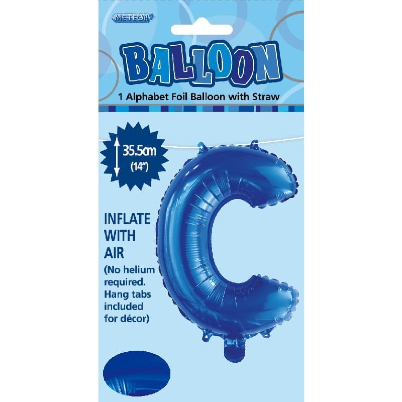 Foil Mini Shape 35cm Letter Blue C