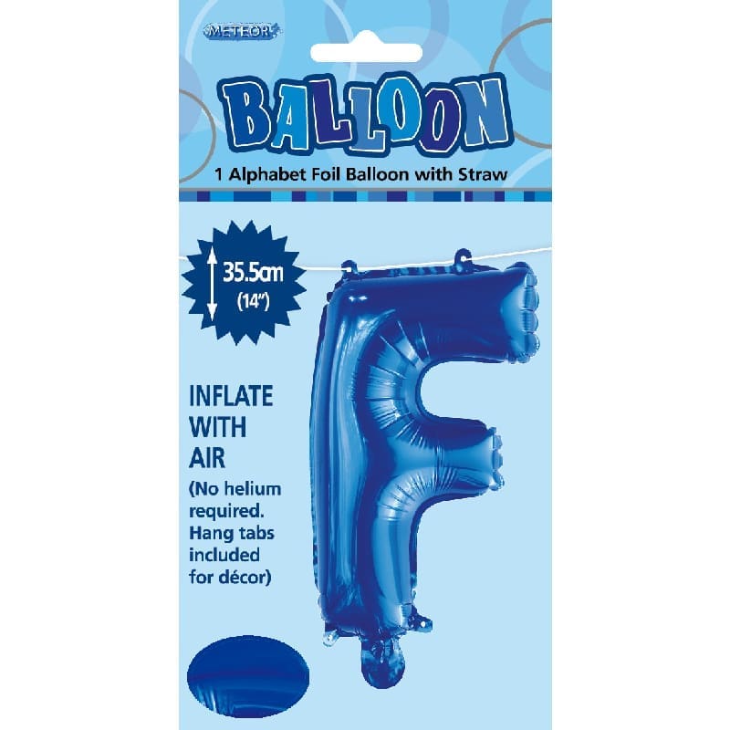 Foil Mini Shape 35cm Letter Blue F