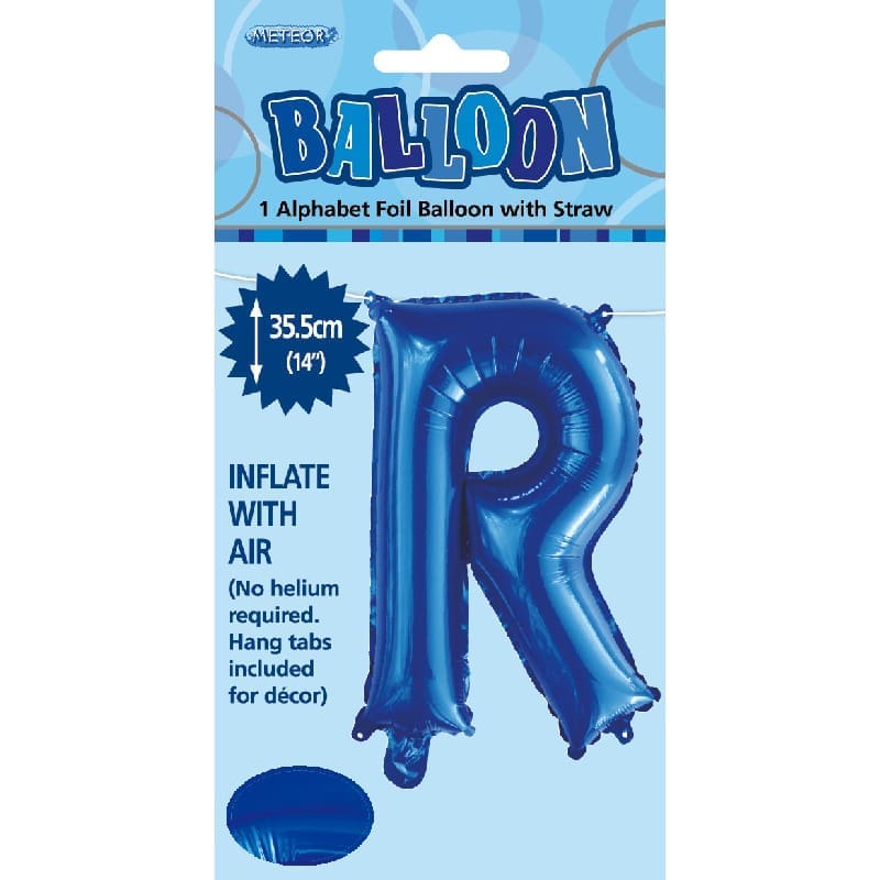 Foil Mini Shape 35cm Letter Blue R