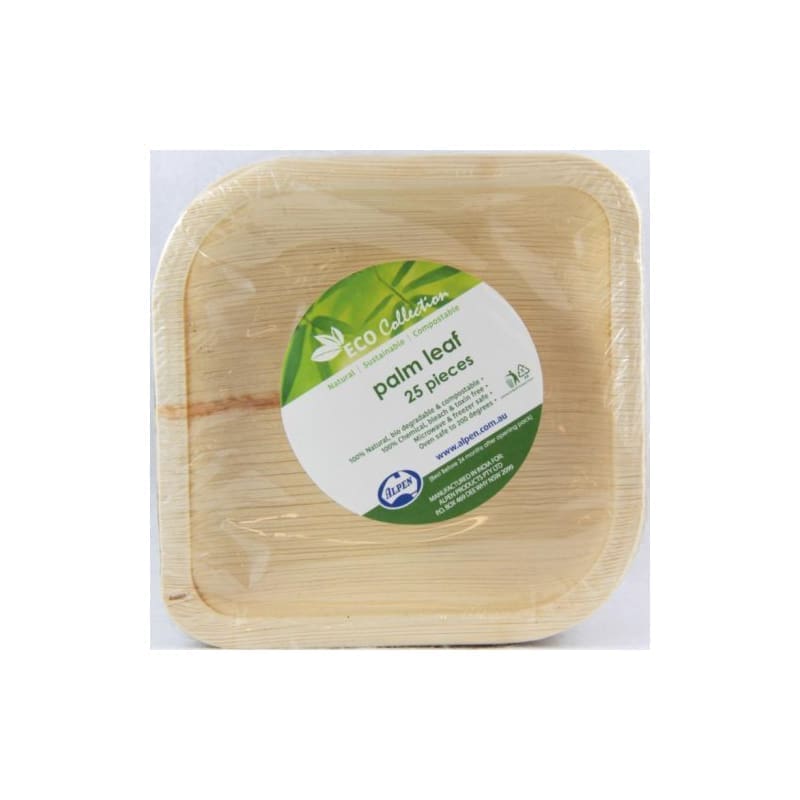 Plates Eco Palm Leaf Square 15cm Pk25