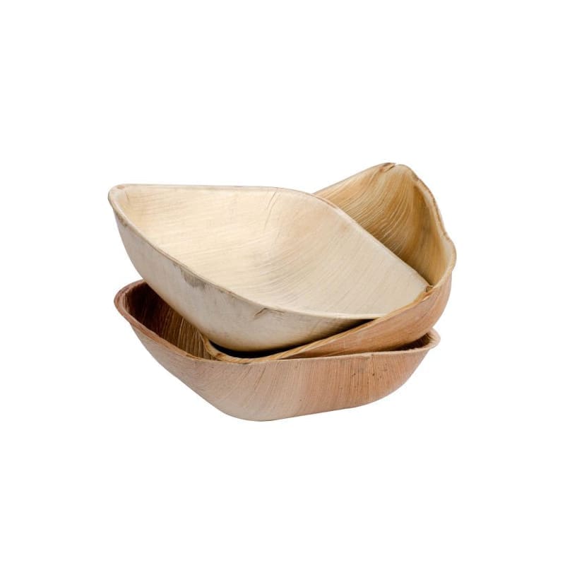 Bowls Eco Palm Leaf Square 13cm Pk10