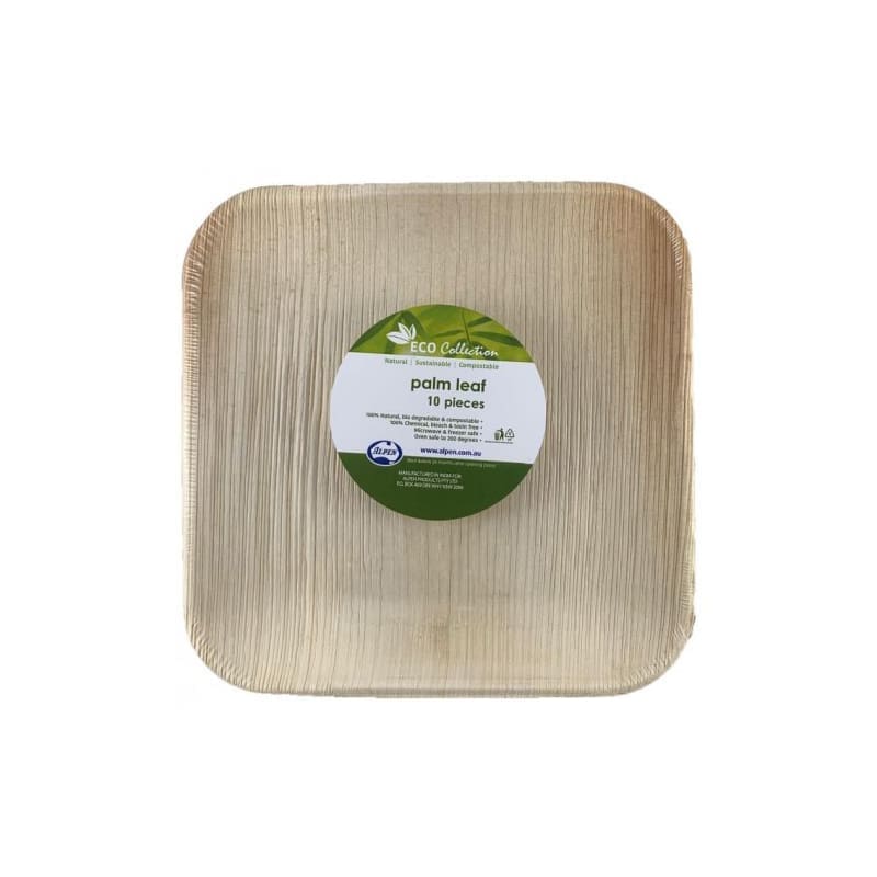 Plates Eco Palm Leaf Square 20cm Pk10