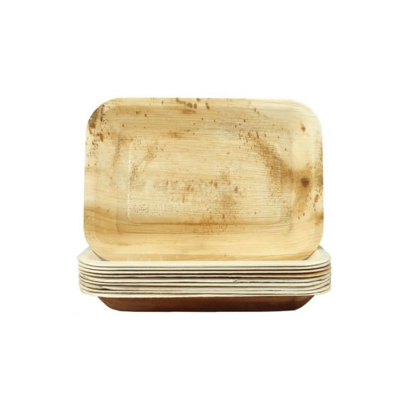 Plates Eco Palm Leaf Rect 25 x 18cm Pk10