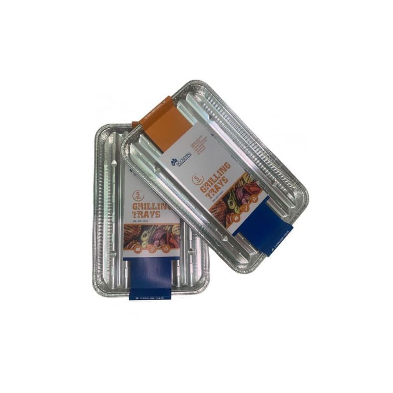 Tray Foil Heavy Duty BBQ Grilling Pk5