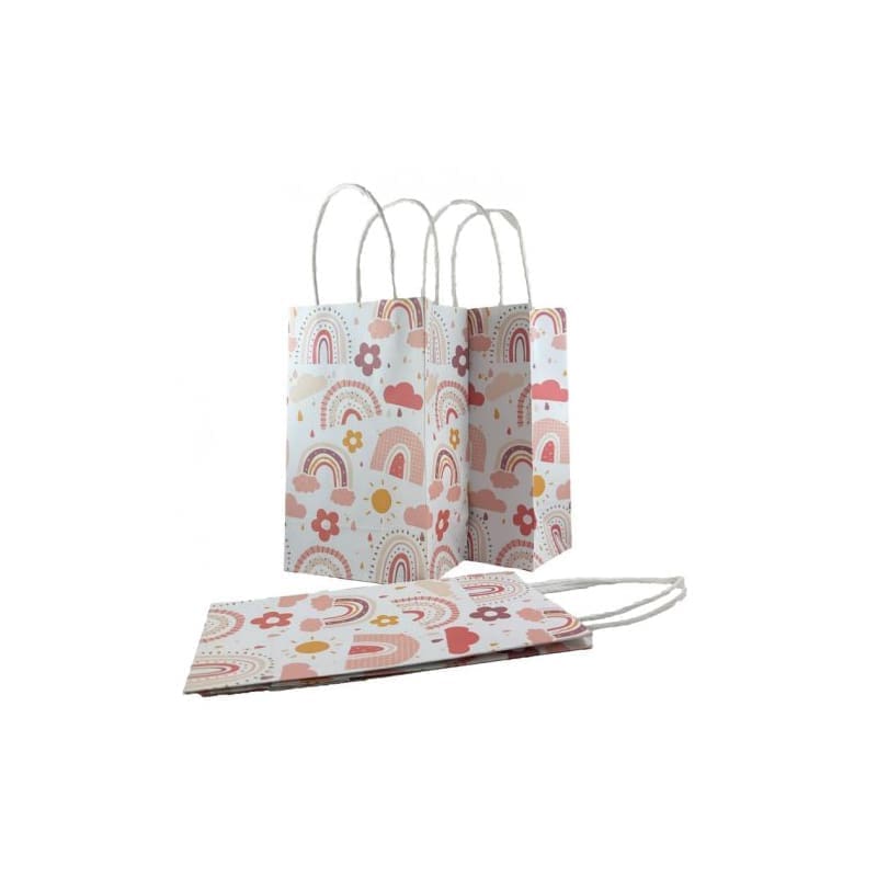Party Bags Paper Boho Rainbows Pk5