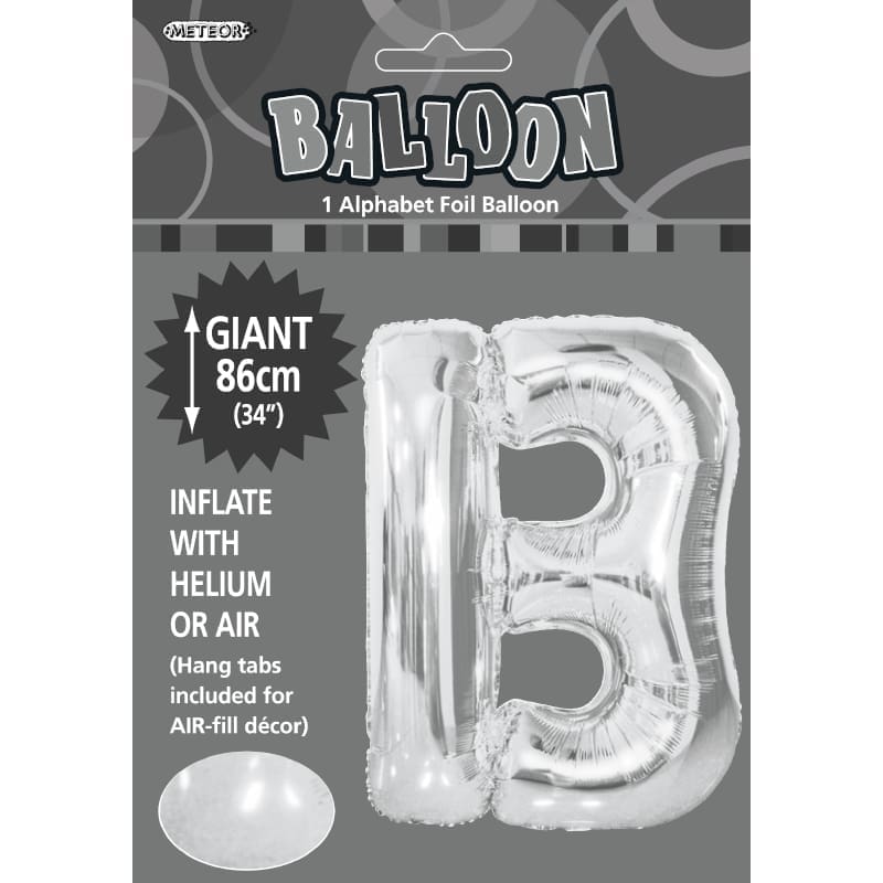 Foil Shape Letter B Silver