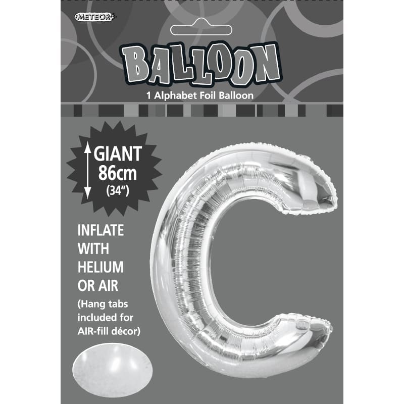 Foil Shape Letter C Silver