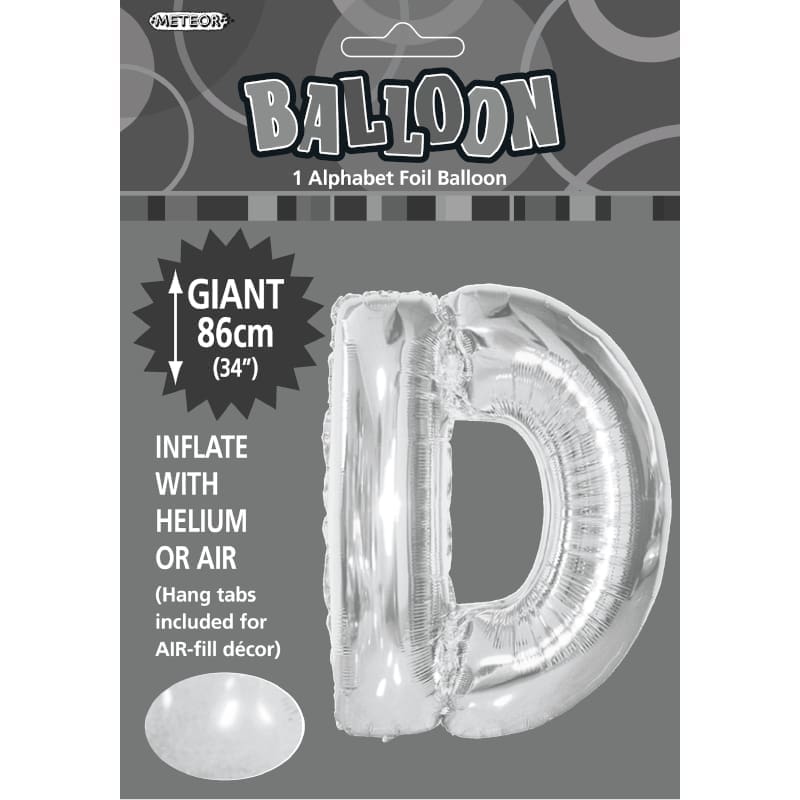 Foil Shape Letter D Silver
