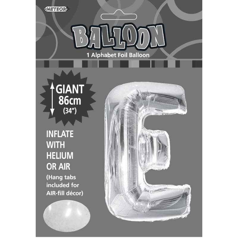 Foil Shape Letter E Silver