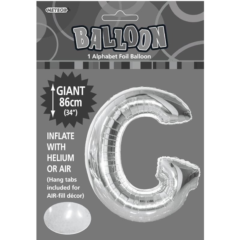Foil Shape Letter G Silver