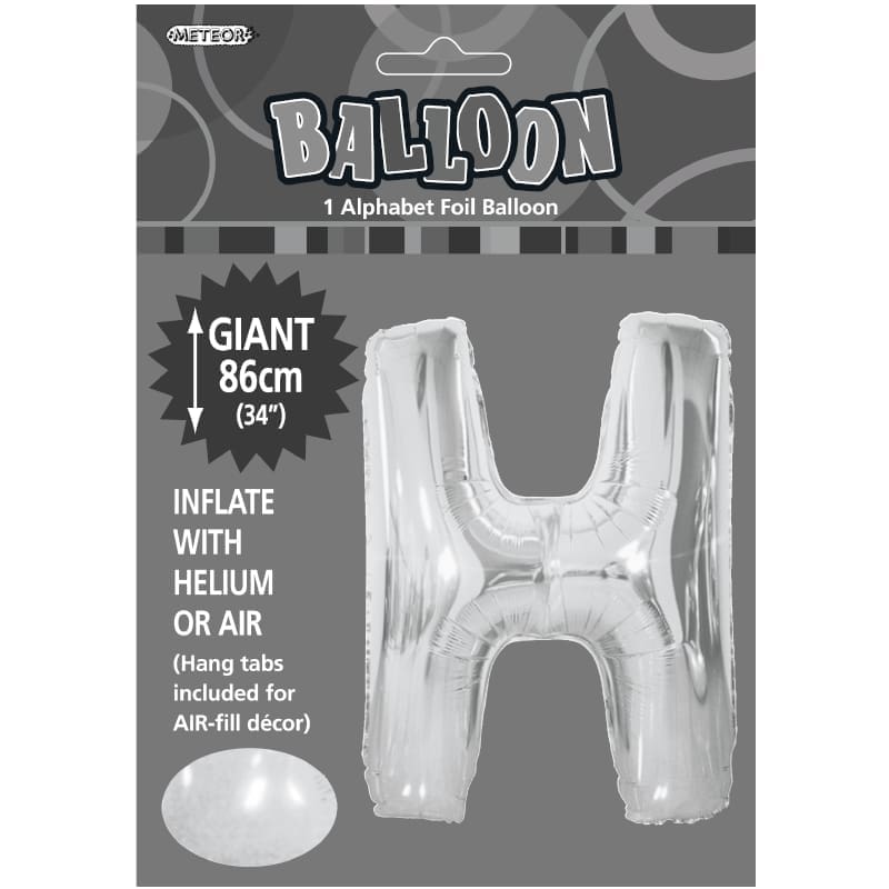 Foil Shape Letter H Silver