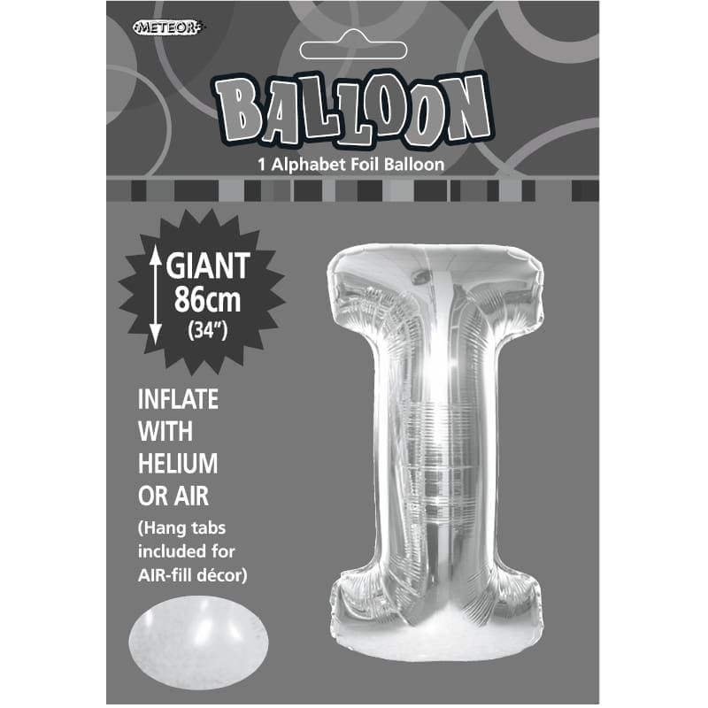 Foil Shape Letter I Silver