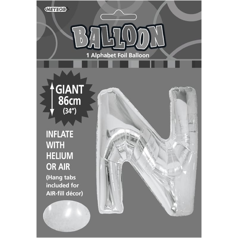 Foil Shape Letter N Silver