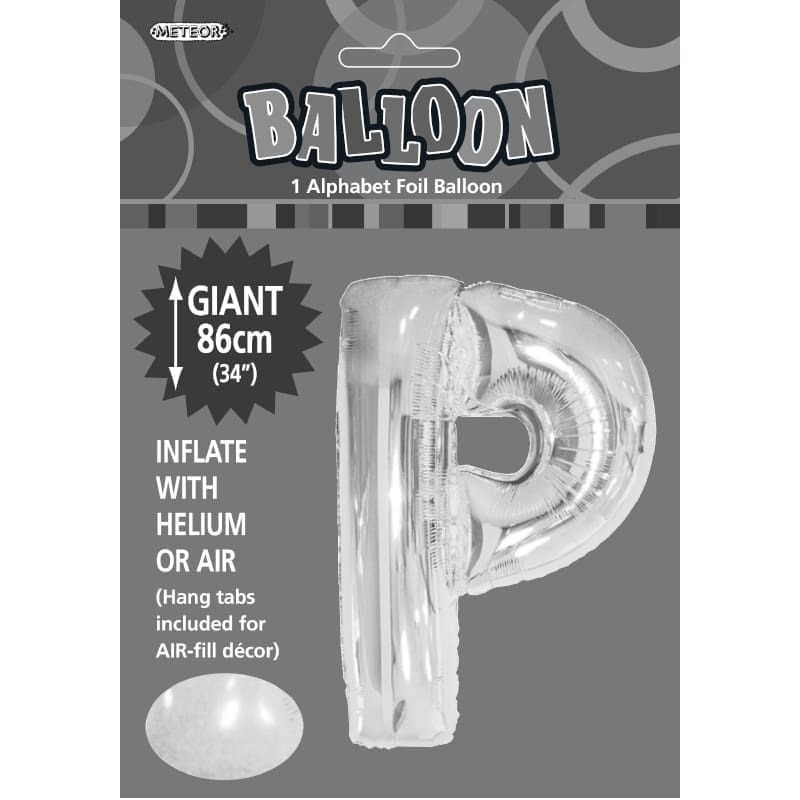Foil Shape Letter P Silver