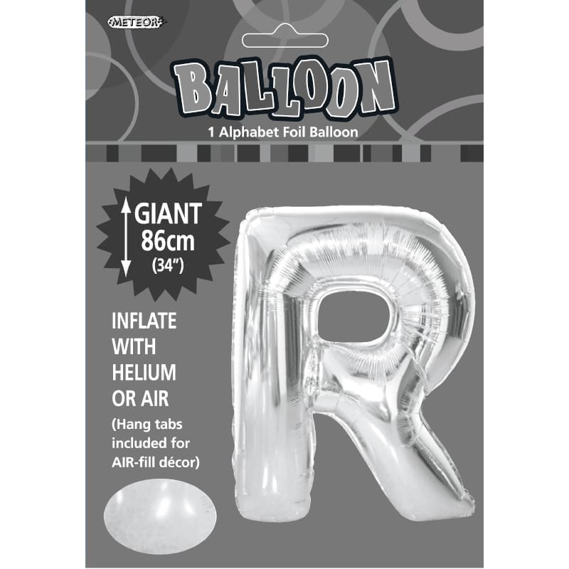 Foil Shape Letter R Silver