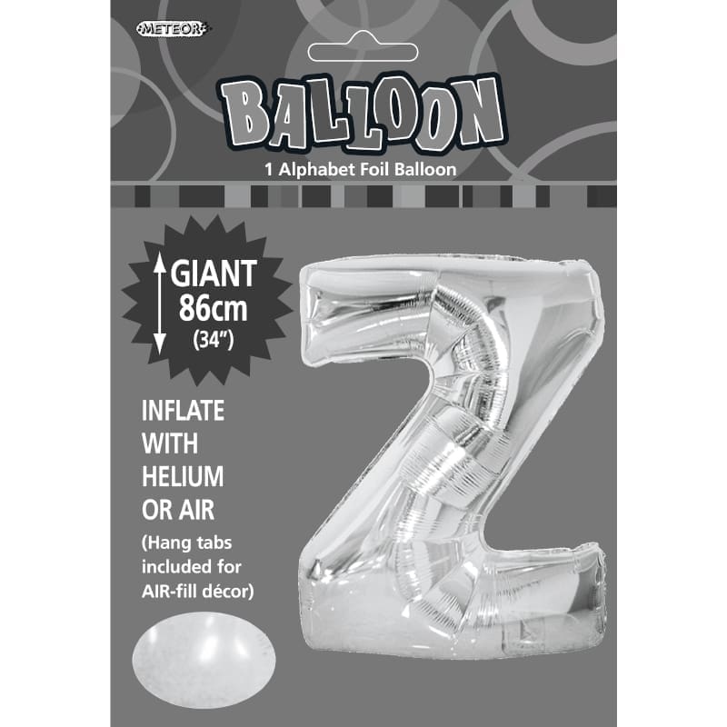 Foil Shape Letter Z Silver