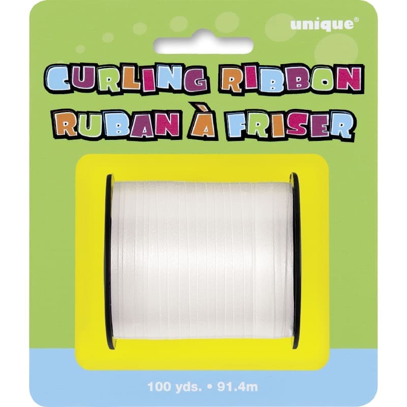 Curling Ribbon White 91.4 Mtrs
