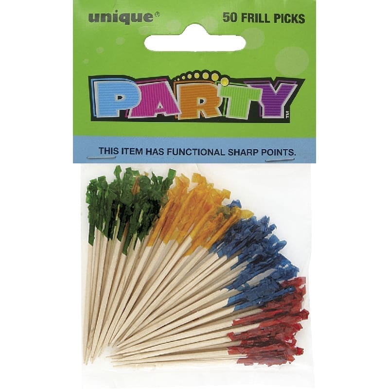 Frilled Picks Multi Pk50