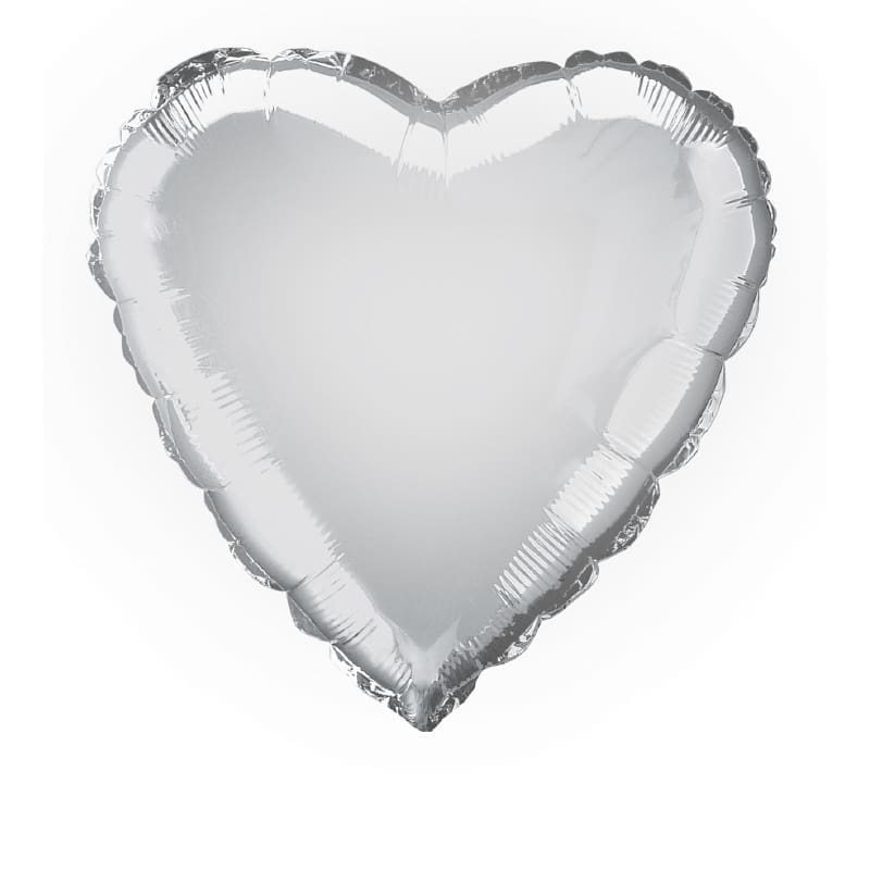 Foil Shape Heart Silver 45cm