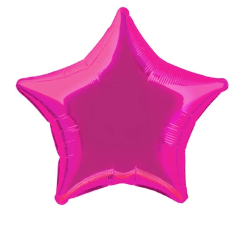 Foil Shape Star Hot Pink 45cm