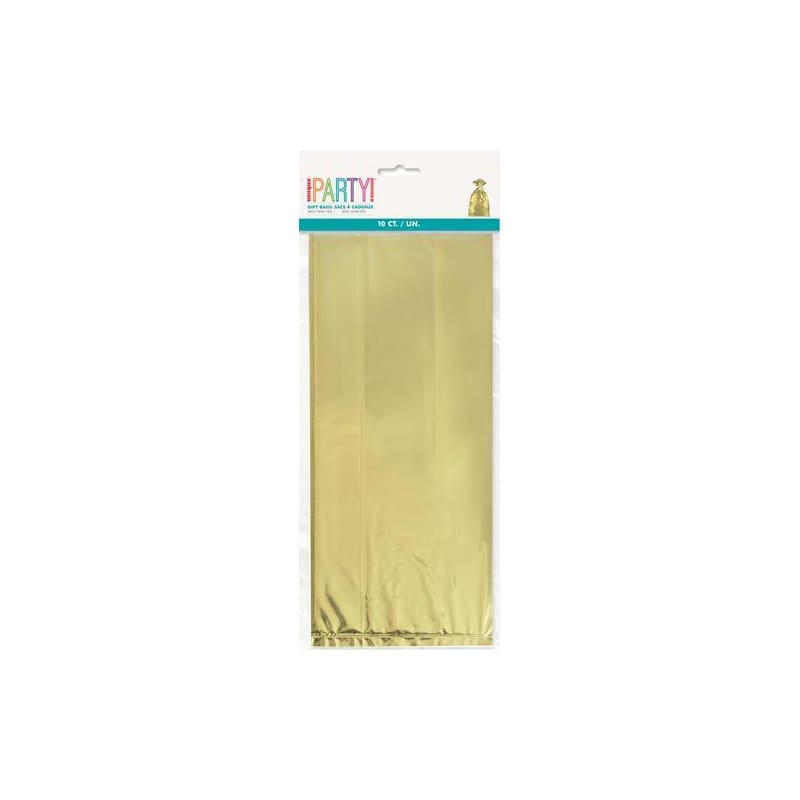 Cello Bags Metallic Gold Pk10
