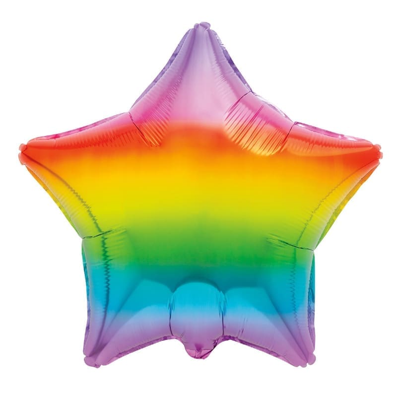 Foil Shape Star Rainbow 45cm