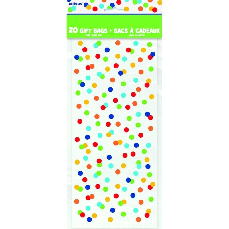 Cello Bags Rainbow Polka Dotas Pk20