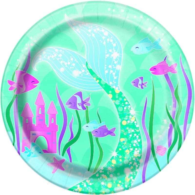 Mermaid Lunch Plates Pk8
