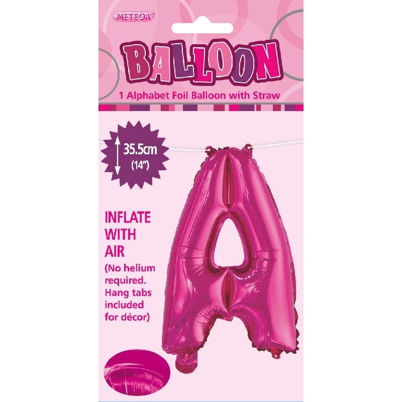 Foil Mini Shape 35cm Letter Hot Pink A