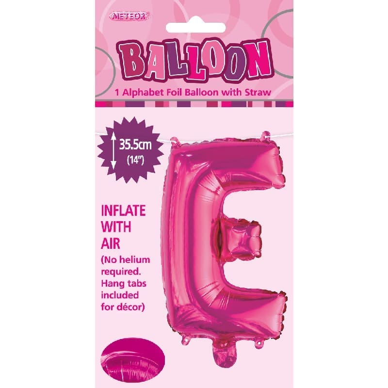 Foil Mini Shape 35cm Letter Hot Pink E