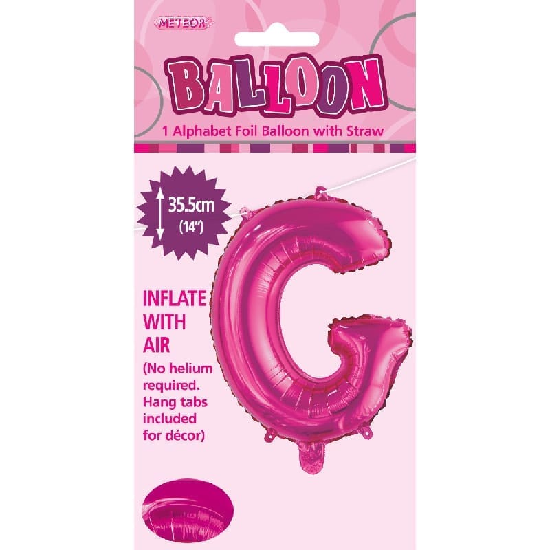 Foil Mini Shape 35cm Letter Hot Pink G