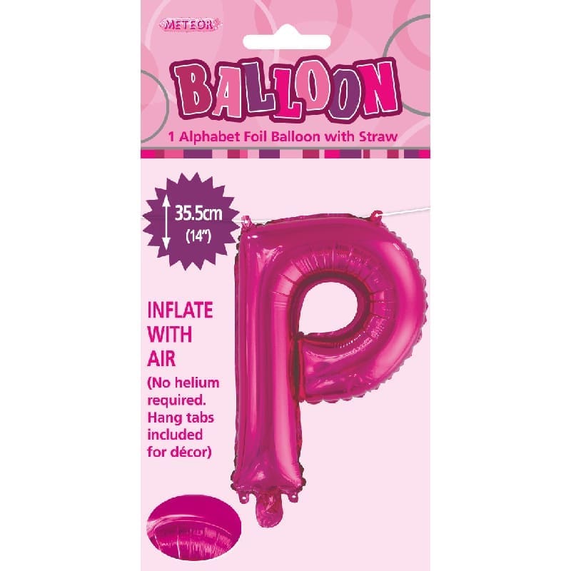 Foil Mini Shape 35cm Letter Hot Pink P