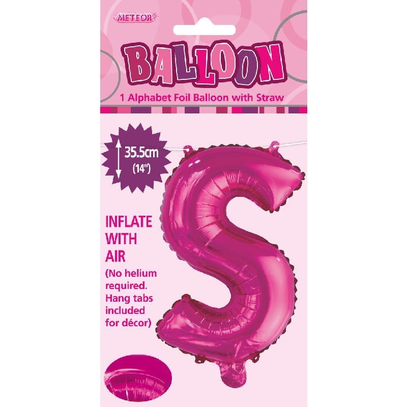 Foil Mini Shape 35cm Letter Hot Pink S