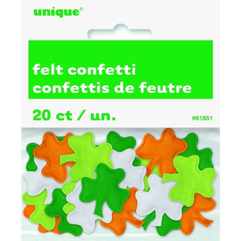 St Patricks Felt Clovers Pk20