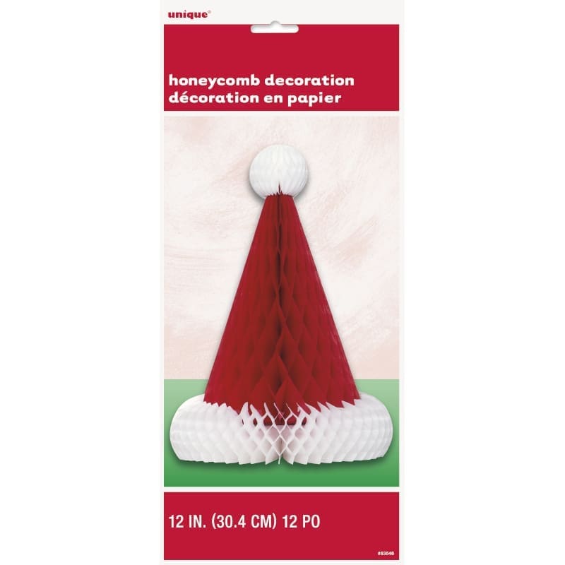 Christmas Hanging Honeycomb Santa Hat