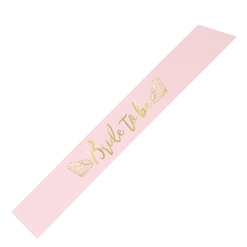 Sash Bride to Be Pink and Gold
