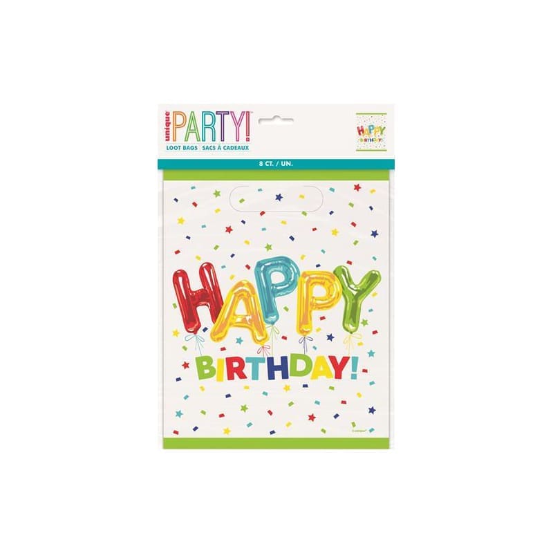 Birthday Balloons Lootbags Pk8