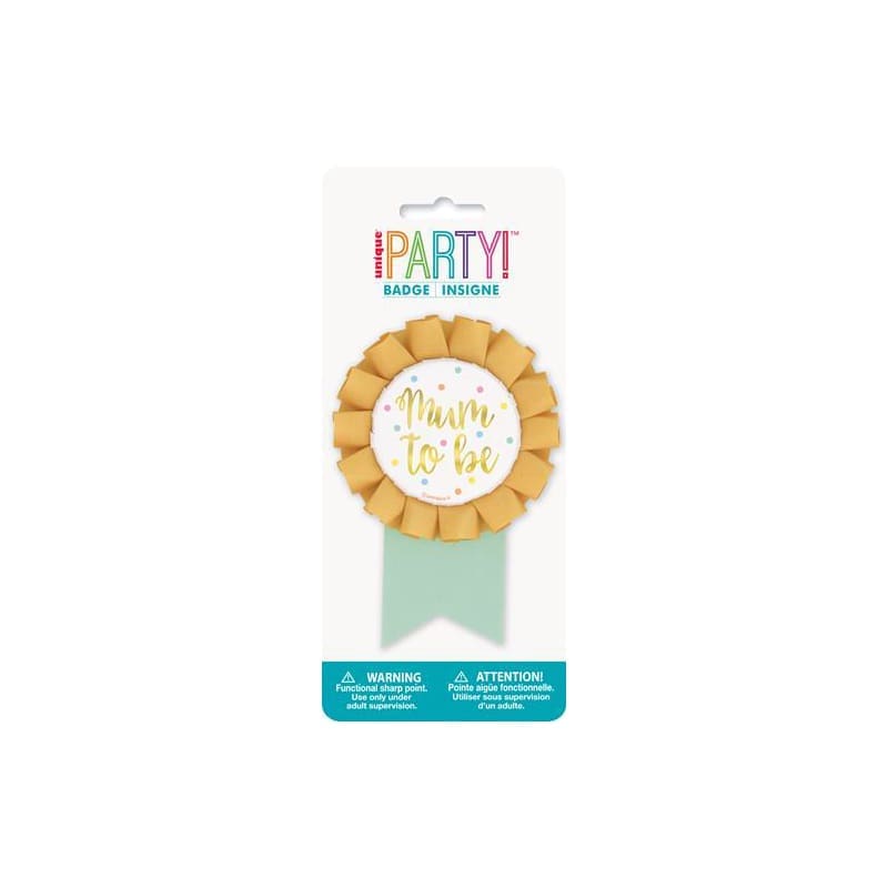 Badge Rosette Mum To Be Gold Stamped
