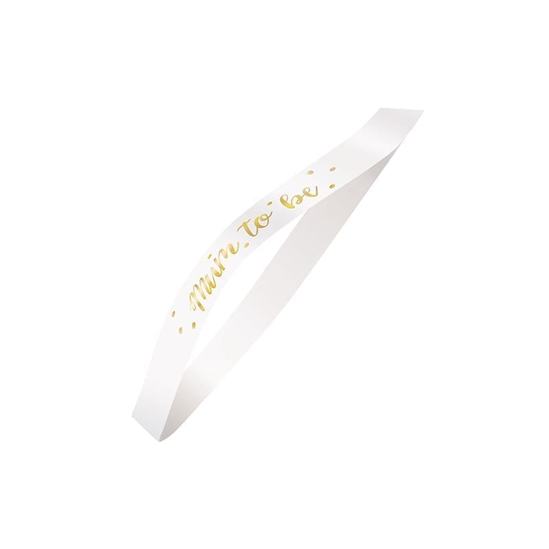 Sash Mum To Be Satin Gold Stamped