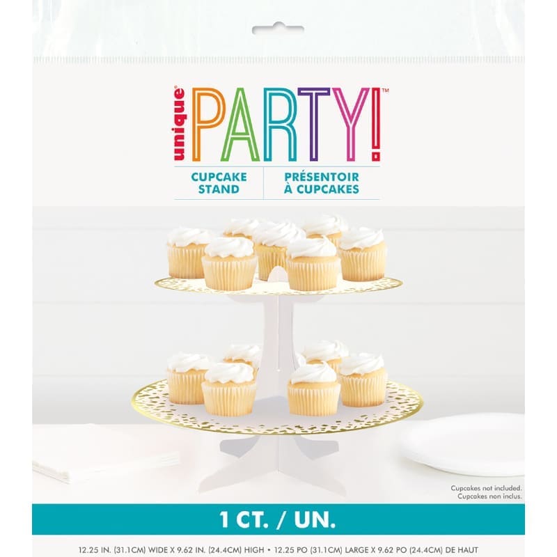Stand Cup Cake Gold Foil Stamped