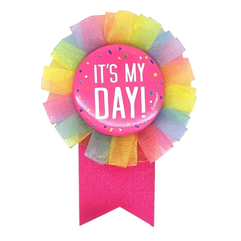 Badge Rosette It's My Birthday Bright