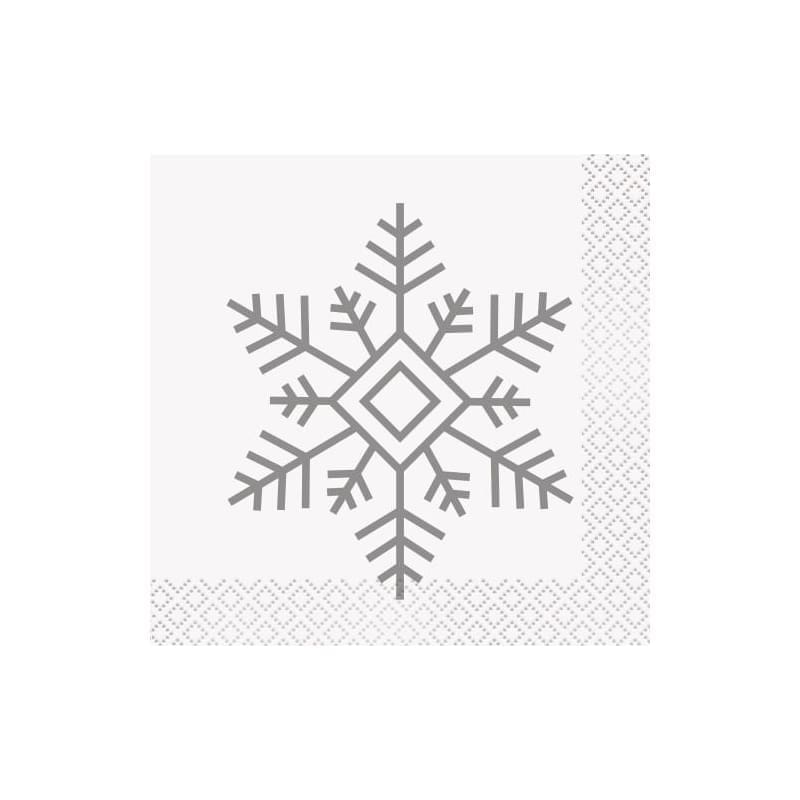 Christmas Snowflakes Napkins Bevera Pk16