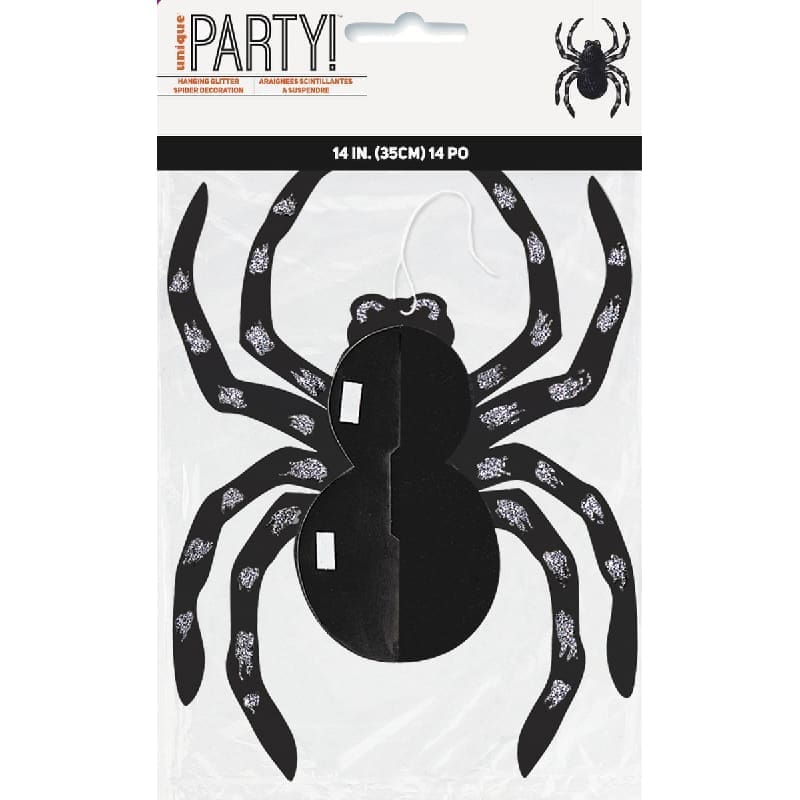 Hanging Spider Glitter 35cm