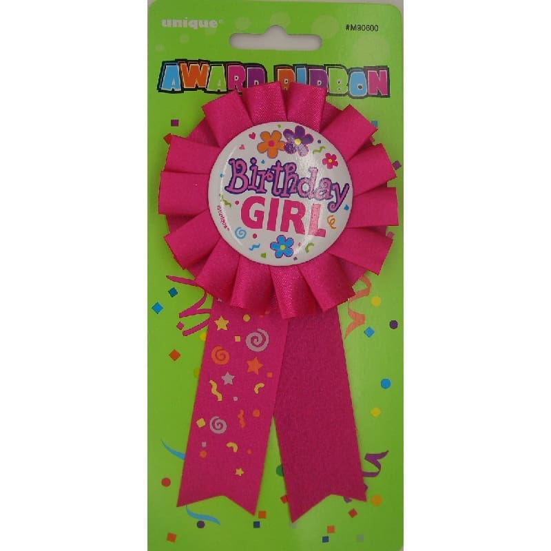 Badge Rosette Birthday Girl Award Ribbon