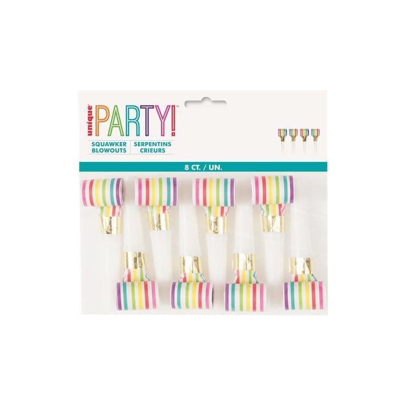 Blowouts Striped Rainbow Pk8