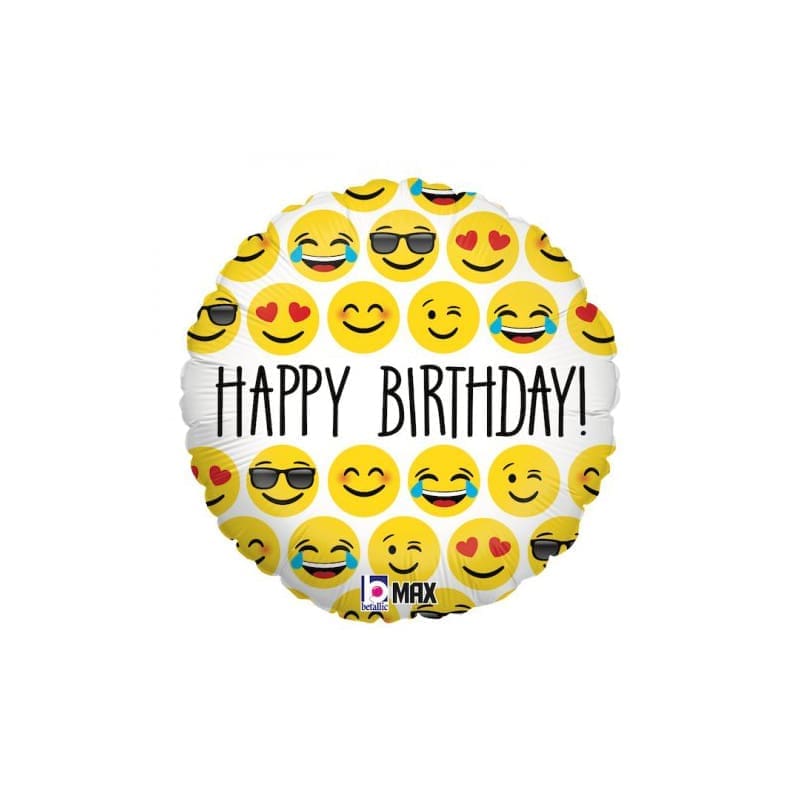 Foil 45cm Happy Birthday Emojis