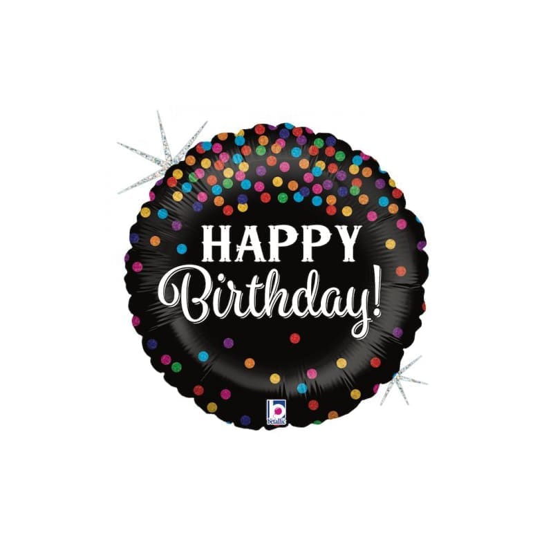 Foil 45cm Birthday Glittering Confetti