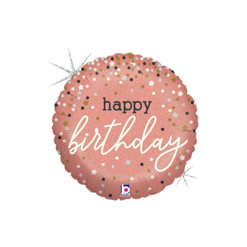 Foil 45cm Happy Birthday Rose Gold